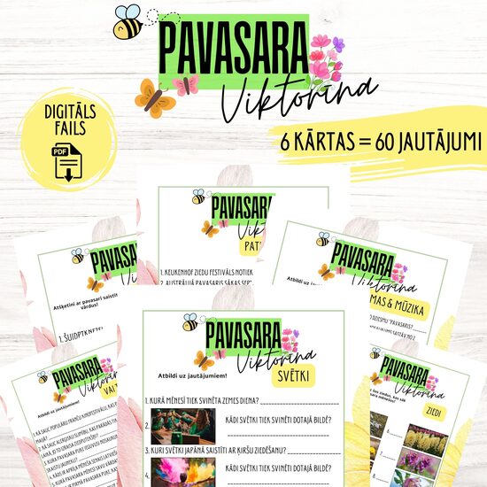 Pavasara viktorīna, digitāls PDF fails